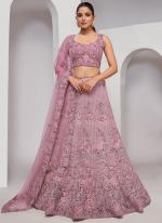 Soft Net Lavender Wedding Wear Sequins Work Lehenga Choli